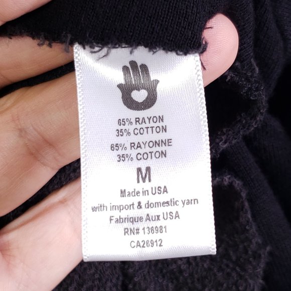 Spiritual Gangster Women's Medium Black "Grateful" Metallic Graphic Sweater Top - Picture 7 of 8